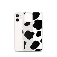 Load image into Gallery viewer, Cow Print Clear Case for iPhone®
