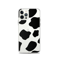 Load image into Gallery viewer, Cow Print Clear Case for iPhone®
