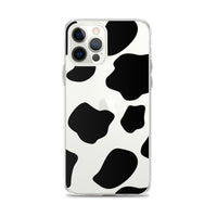 Load image into Gallery viewer, Cow Print Clear Case for iPhone®
