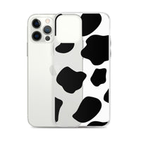 Load image into Gallery viewer, Cow Print Clear Case for iPhone®
