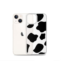 Load image into Gallery viewer, Cow Print Clear Case for iPhone®
