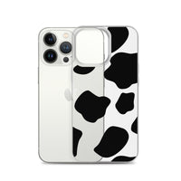 Load image into Gallery viewer, Cow Print Clear Case for iPhone®
