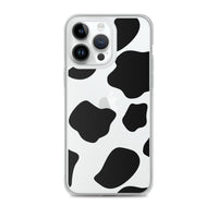 Load image into Gallery viewer, Cow Print Clear Case for iPhone®
