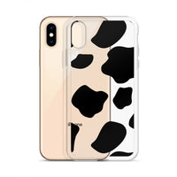 Load image into Gallery viewer, Cow Print Clear Case for iPhone®
