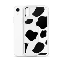Load image into Gallery viewer, Cow Print Clear Case for iPhone®

