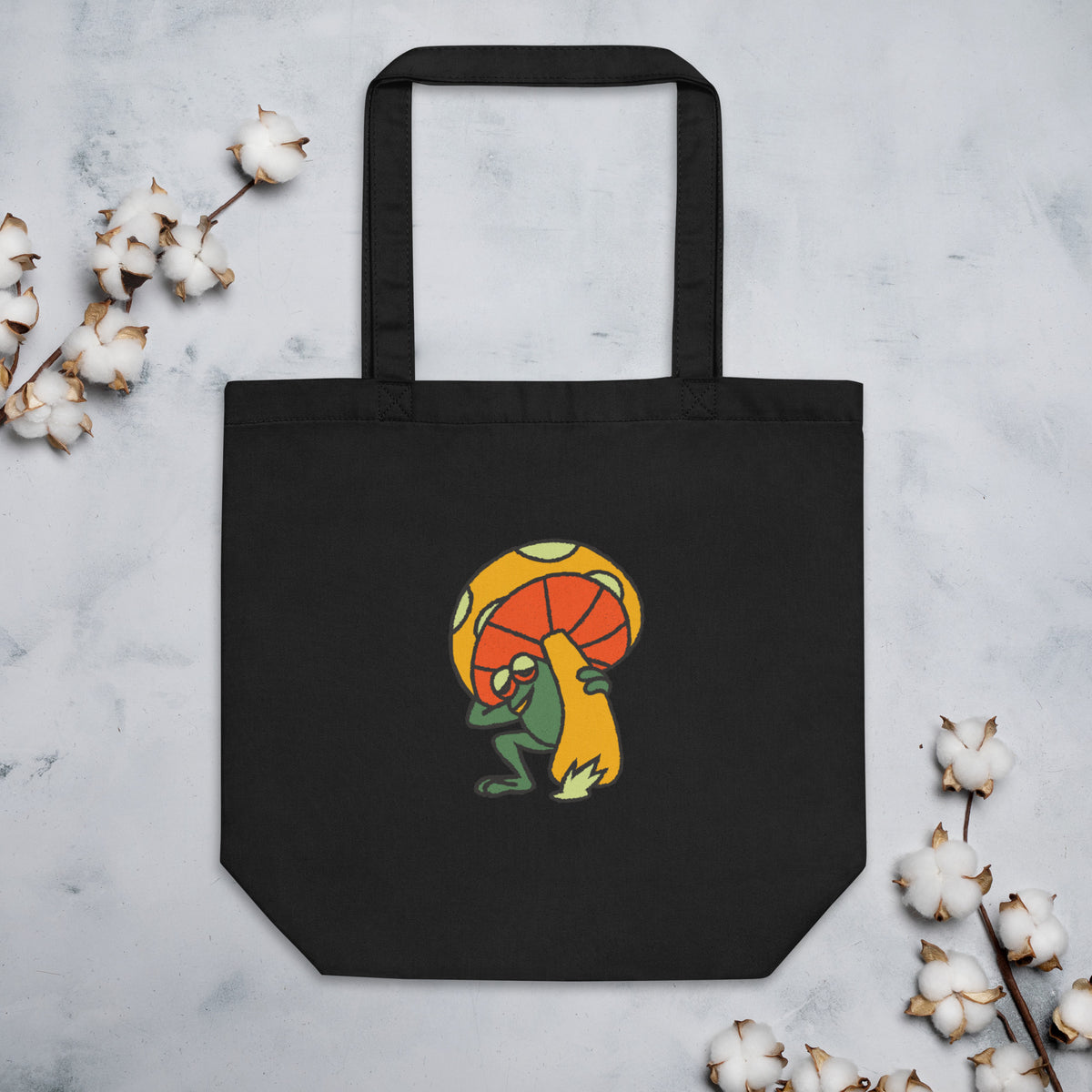 Mushroom Frog Eco Tote Bag