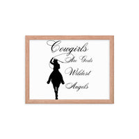 Load image into Gallery viewer, Cowgirls Are Gods Wildest Angels Framed Photo Paper Poster
