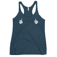 Load image into Gallery viewer, Skeleton Middle Finger Women&#39;s Racerback Tank
